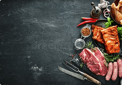 Fresh cuts of meat on display